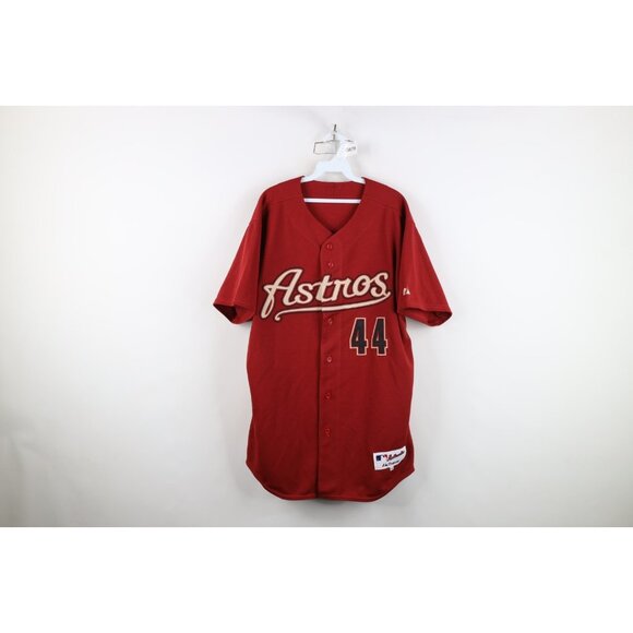 Vintage 90s Majestic Mens 46 Autographed Houston Astros Baseball Jersey #44 USA